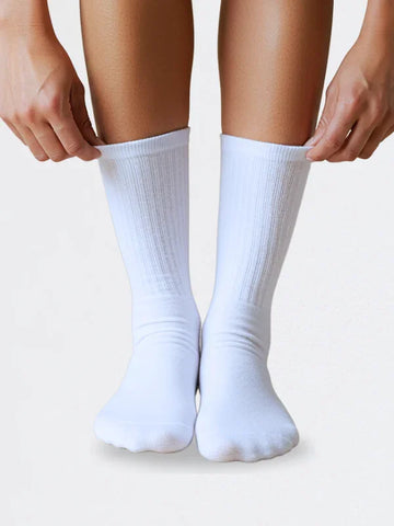 Sockingen 6 Çift Tenis Çorabı Fitilli Beyaz Unisex - Premium Kalite Tenis Çorabı Soket Boy Pamuklu