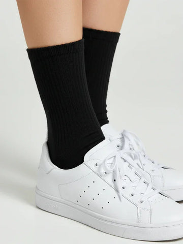 Sockingen 6 Çift Tenis Çorabı Fitilli Beyaz Unisex - Premium Kalite Tenis Çorabı Soket Boy Pamuklu