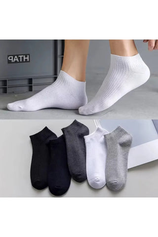 Sockingen 8 Çift Pamuklu Derbili Patik Çorap - 4 Farklı Renk - Gündelik Giyim