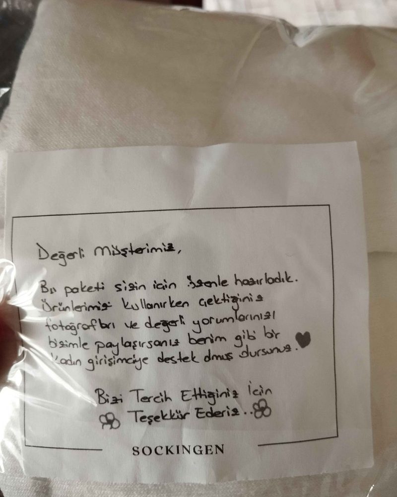 Müşteri fotoğrafı: 💌 Tatlı not